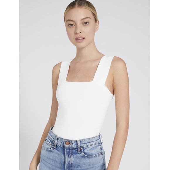 Alice + Olivia | Tops | Alice Olivia Rashida Square Neck Cropped Yellow Tank  Nwt | Poshmark